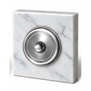 blanc cararre 65x65 collerette chromé 1412