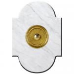 Marbre Chapeau 100x145 collerette Directoire Blanc