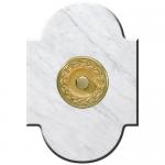 Marbre Chapeau 100x145 collerette Empire Blanc
