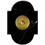 Marbre Chapeau 100x145 collerette Directoire Noir